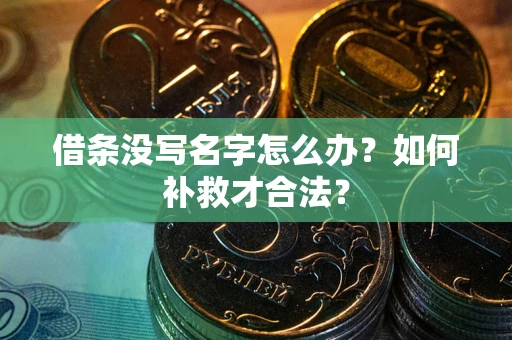 北京借条没写名字怎么办？如何补救才合法？